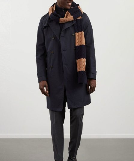 Trench coat déperlant bleu marine