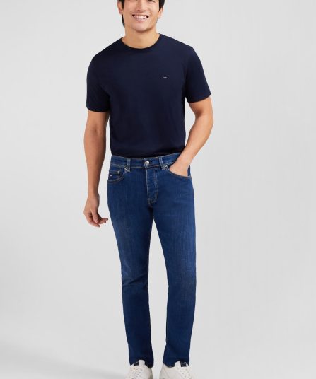 Jean bleu en coton stretch
