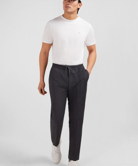 Pantalon taille élastiquée gris