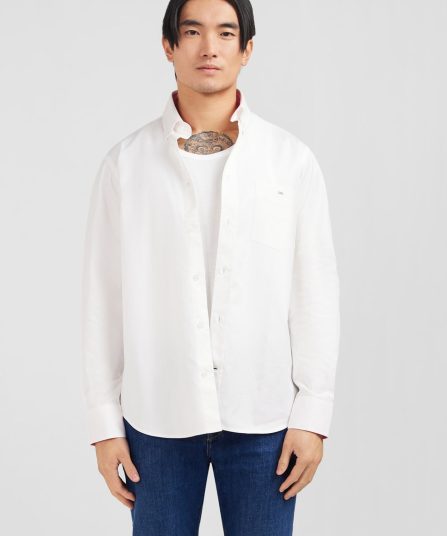 Chemise blanche en twill de coton