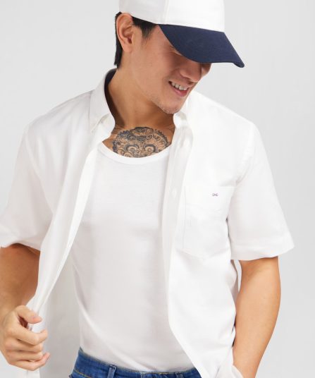 Chemisette blanche unie en coton