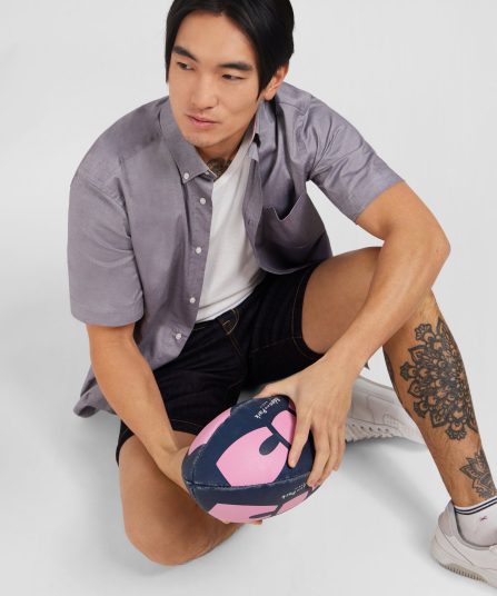 Chemisette grise unie en coton