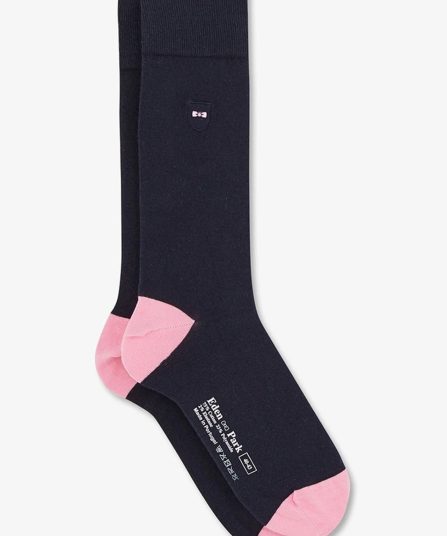 Chaussettes montantes bleu marine color-block