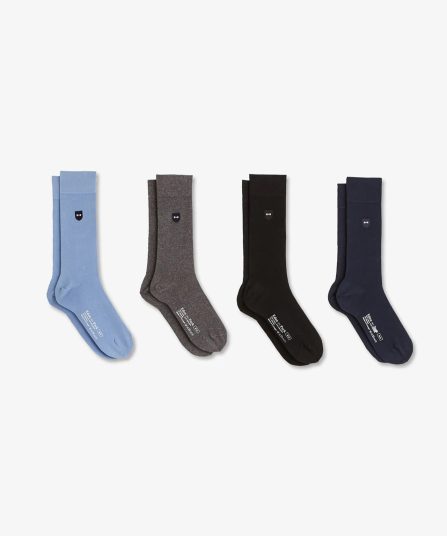 Coffret de quatre paires de chaussettes unies