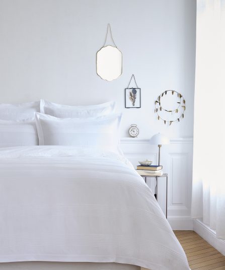 Housse de couette en percale de coton blanche