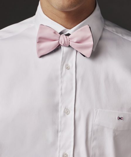 Nœud papillon rose upcyclé Pap'Atelier