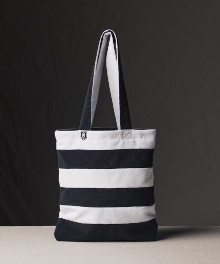 Sac cabas rayé en éponge upcyclé Pap'Atelier