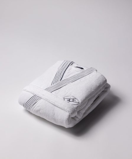 Peignoir en coton éponge blanc